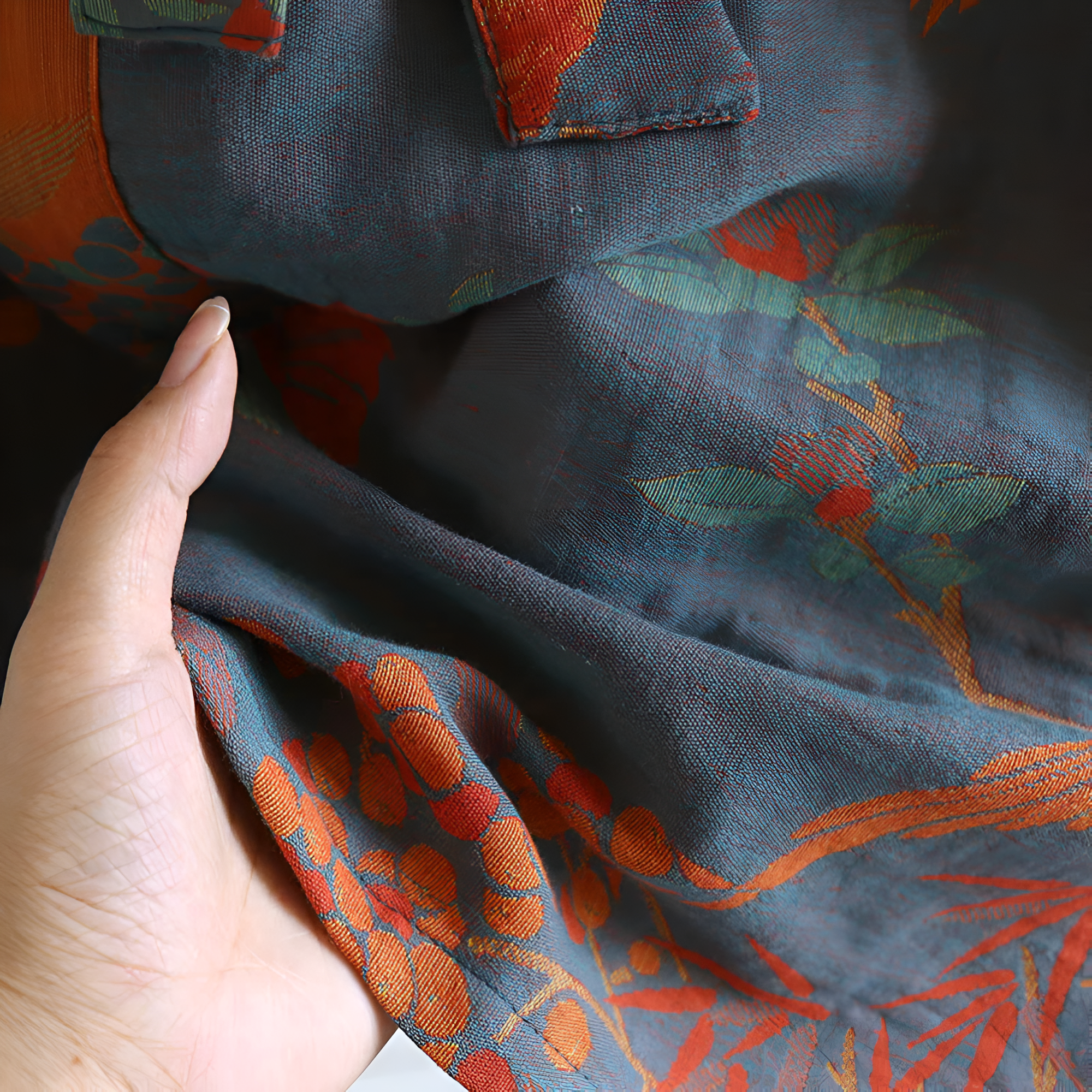 Retro Badekåbe – Letvægtsbomuld, Vintage Jacquardmønster til Hjemmet eller Stranden