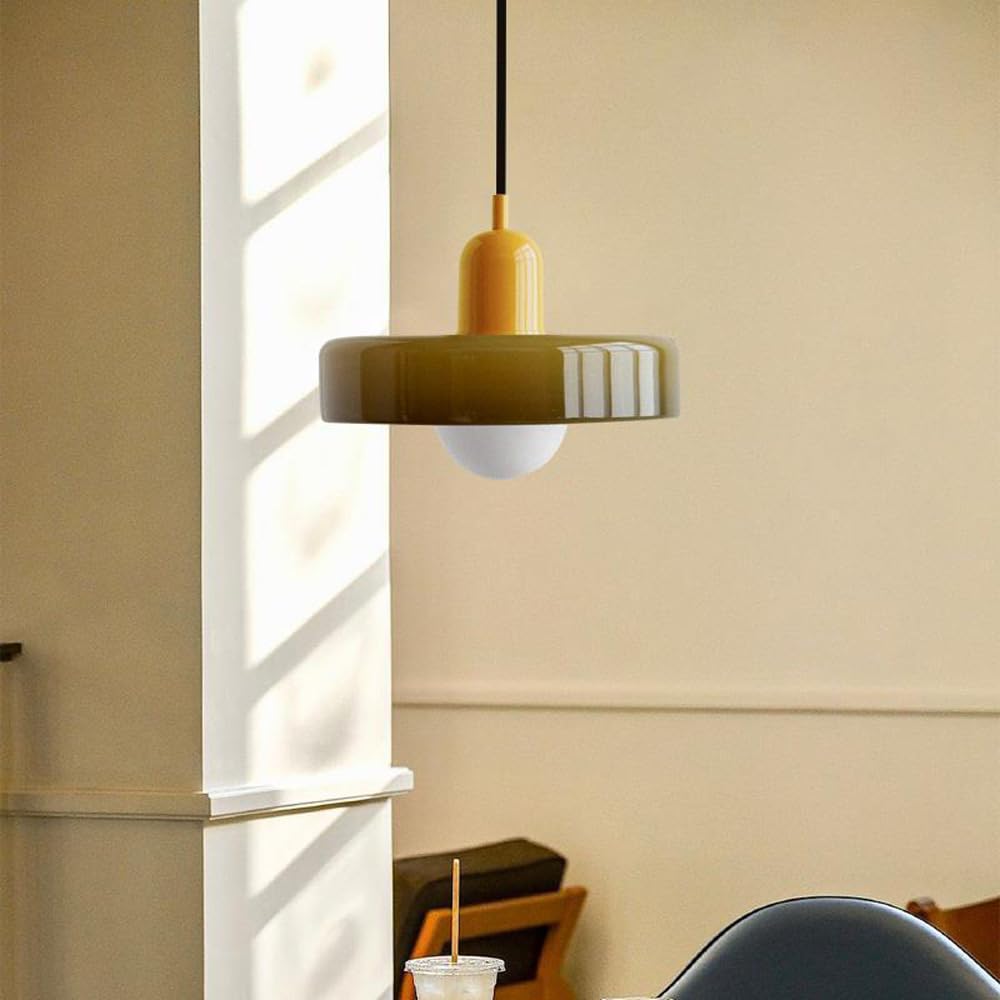 Double Pendant Lamp – Modern Glass Design Lamp with Two Light Sources for Dining Table or Living Room