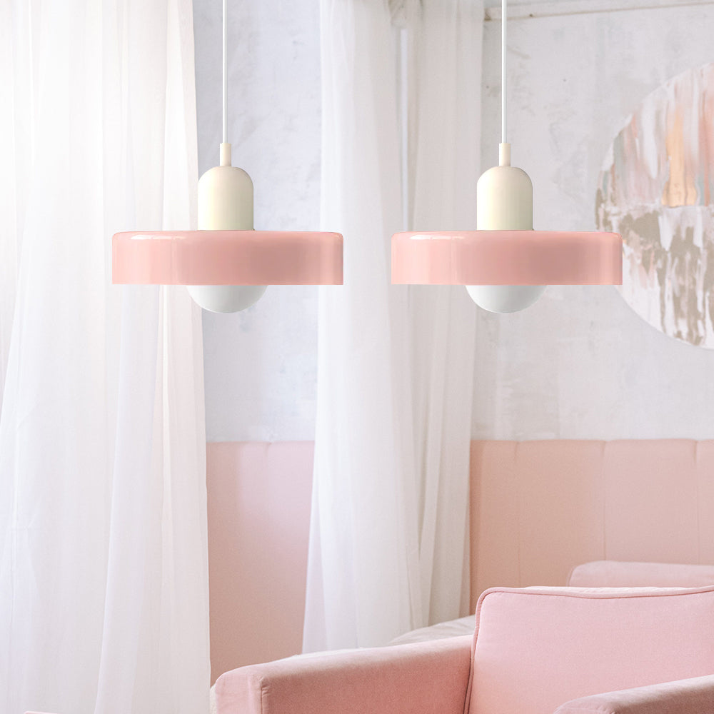 Double Pendant Lamp – Modern Glass Design Lamp with Two Light Sources for Dining Table or Living Room