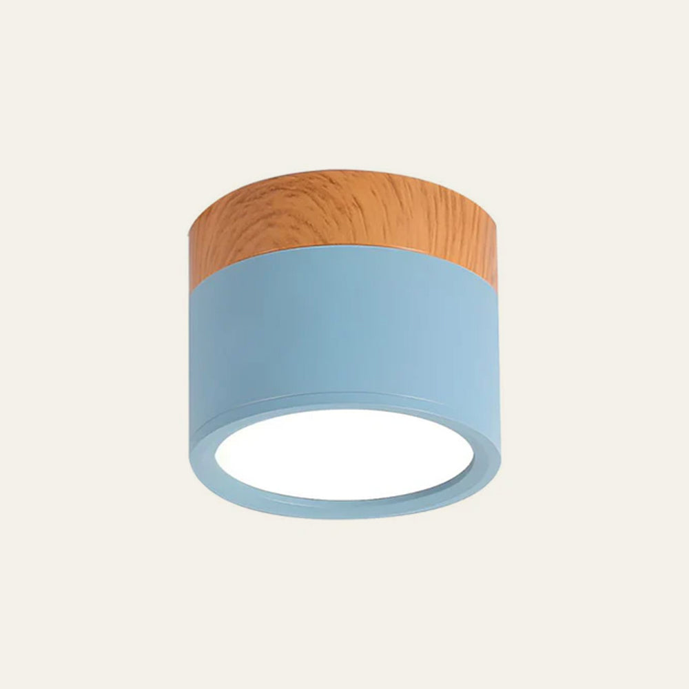 Ceiling Lamp – Aluminum with Wood Accent, Modern Design for the Entryway, Dining Room, or Living Room