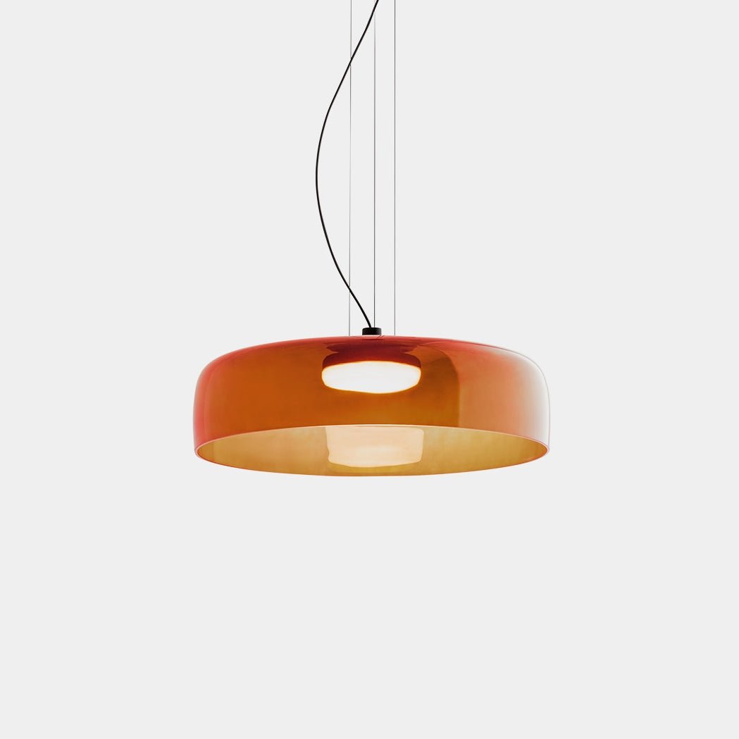 Layered Glass Pendant – Modern Design in Orange, Green or Gray for Dining Table or Living Room