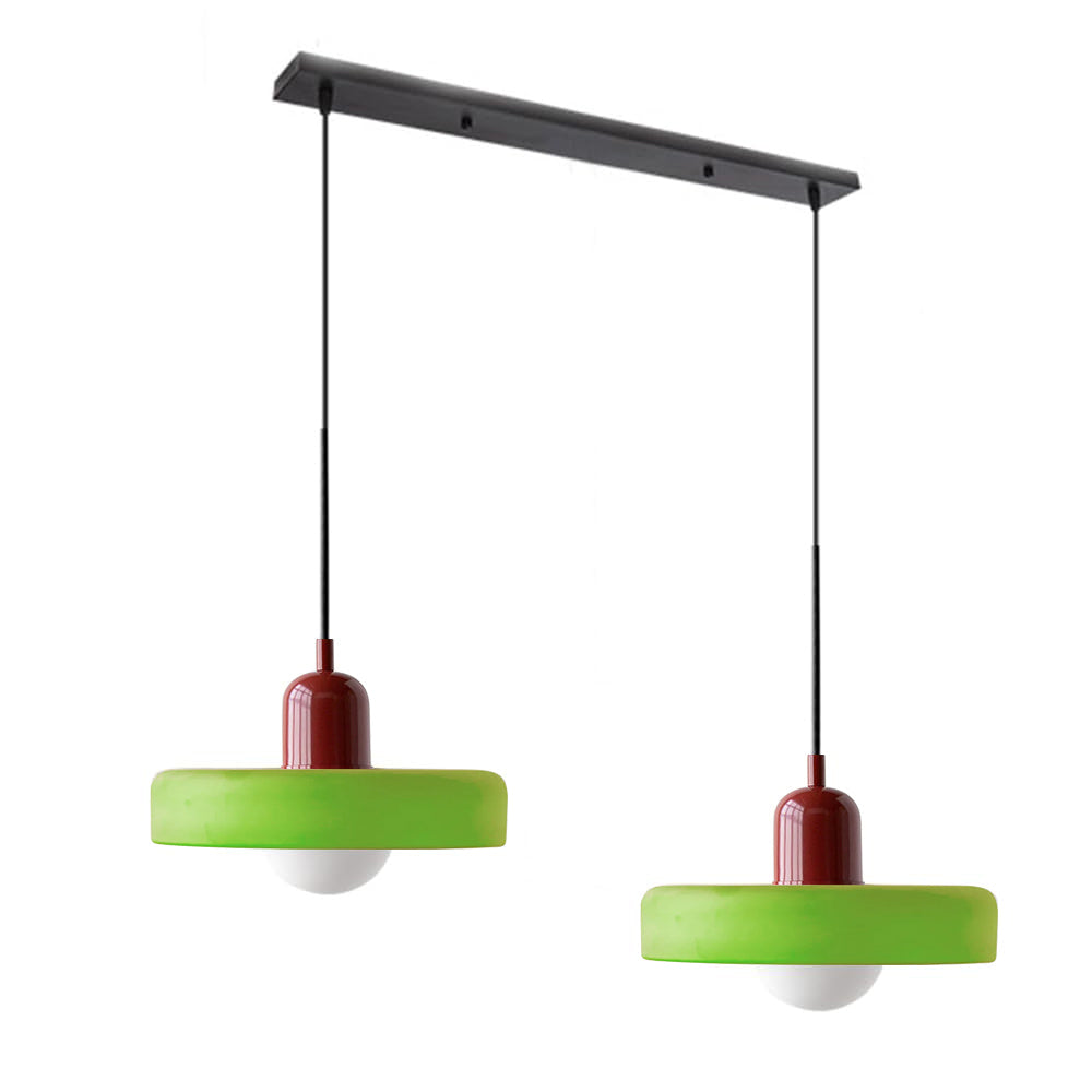 Double Pendant Lamp – Modern Glass Design Lamp with Two Light Sources for Dining Table or Living Room
