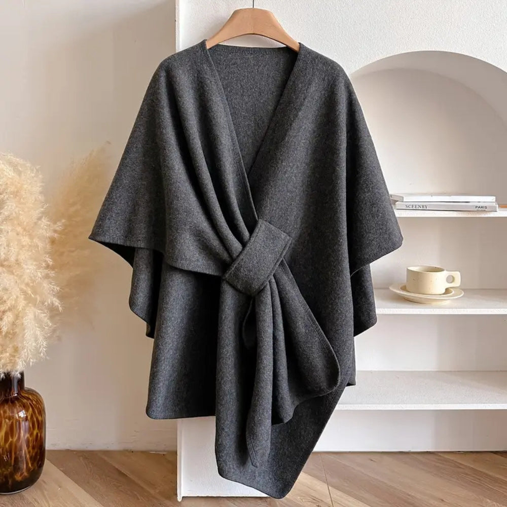 Poncho – Blød Mikrofiber, Chic og Vindafvisende til Efterårs- og Vinteroutfits