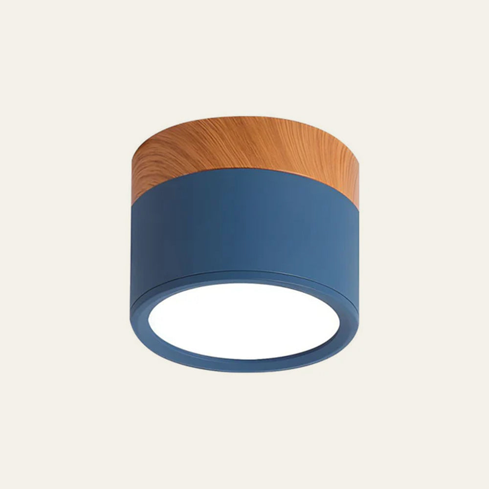 Ceiling Lamp – Aluminum with Wood Accent, Modern Design for the Entryway, Dining Room, or Living Room
