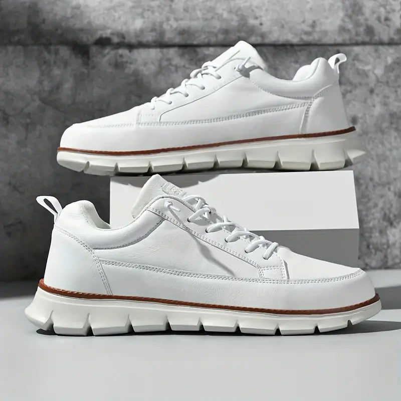 Herre Sneakers i Ægte Læder – Ortopædisk Indlægssål