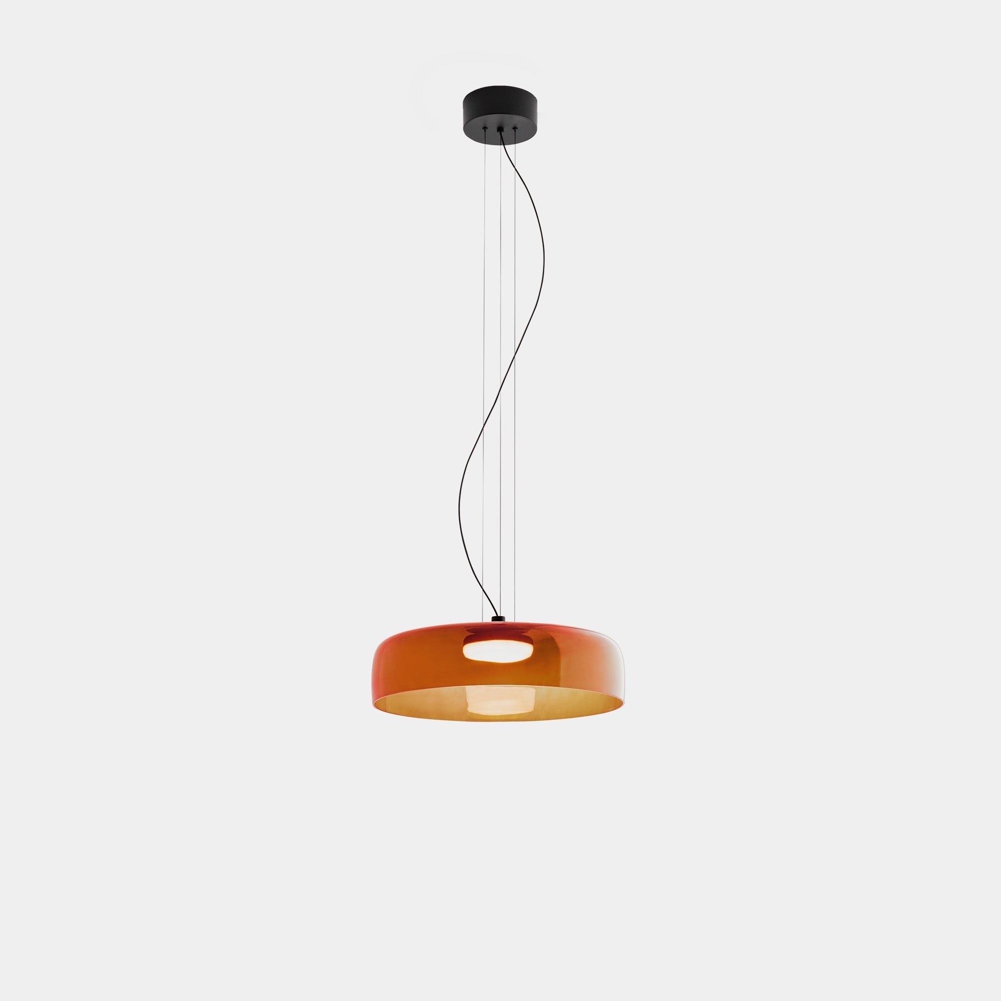 Layered Glass Pendant – Modern Design in Orange, Green or Gray for Dining Table or Living Room