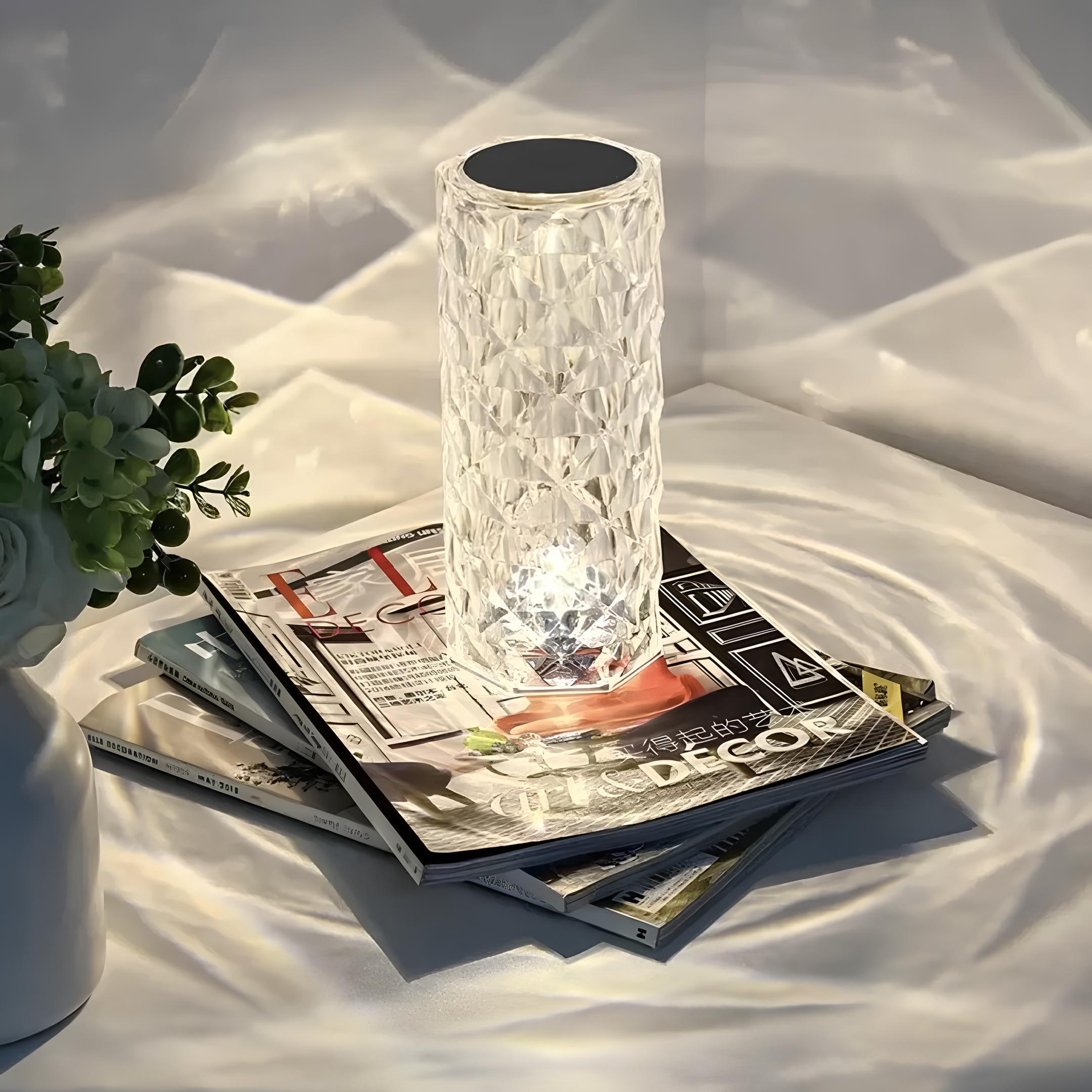 Table Lamp – Acrylic, Modern Design with 16 Colors and Dimmable Lighting for Living Room or Bedroom