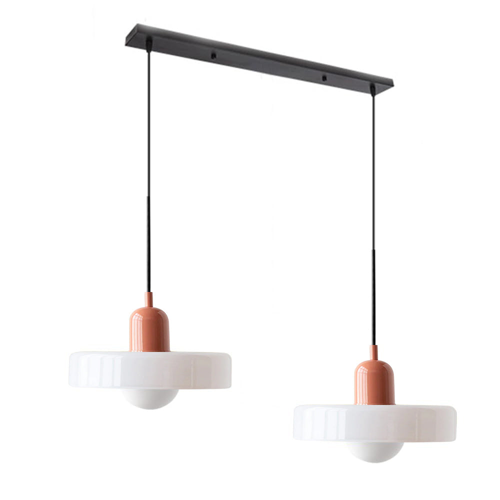 Double Pendant Lamp – Modern Glass Design Lamp with Two Light Sources for Dining Table or Living Room