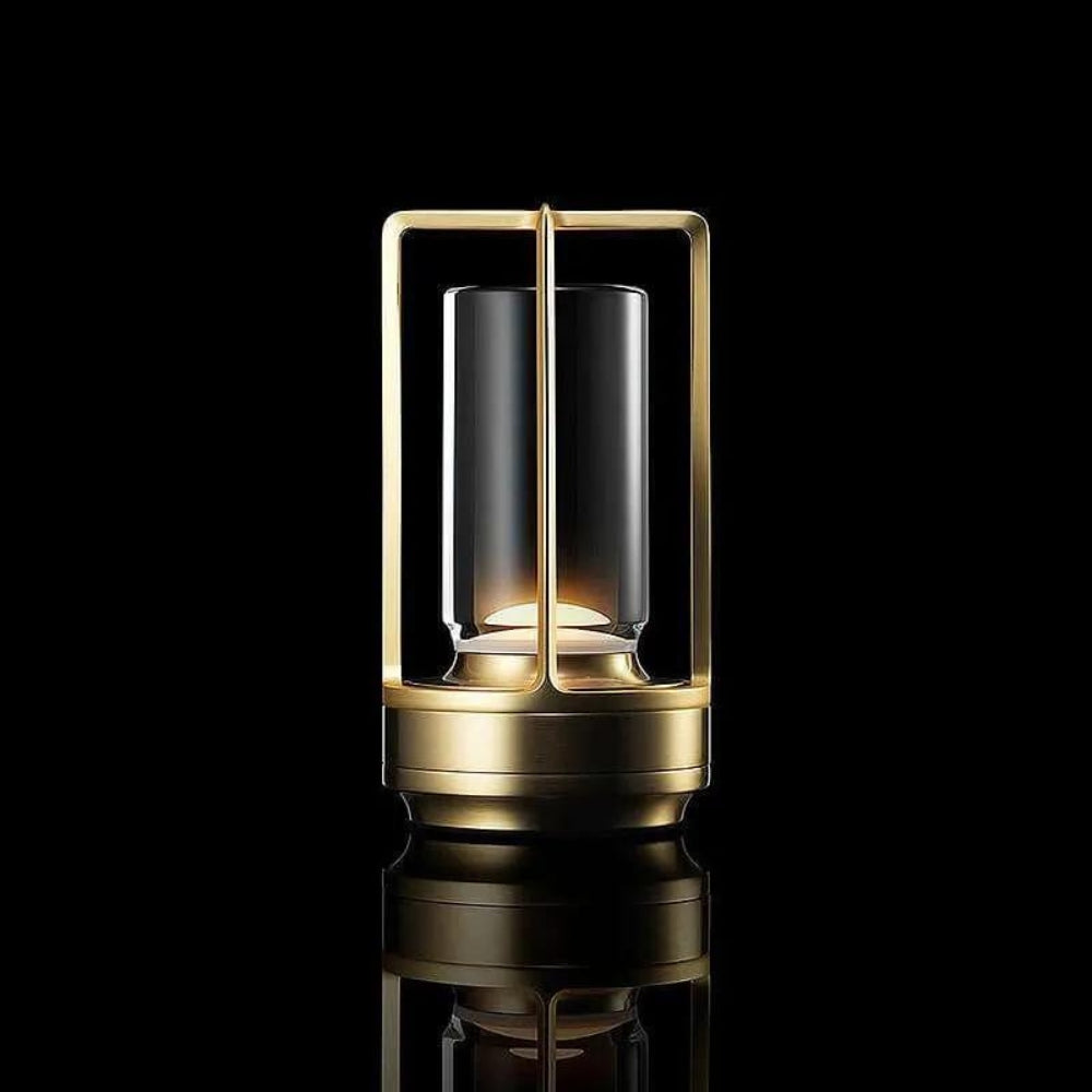 Trådløs bordlampe – sort metal, minimalistisk design til indendørs og udendørs dekoration