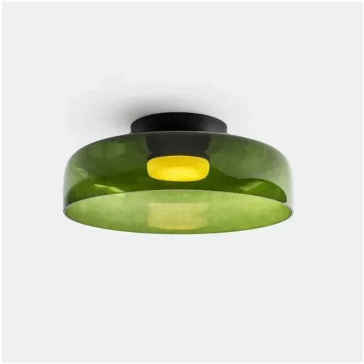 Scandinavian Glass Ceiling Lamp – Modern Design with Three-colored LED for Living Room or Dining Room