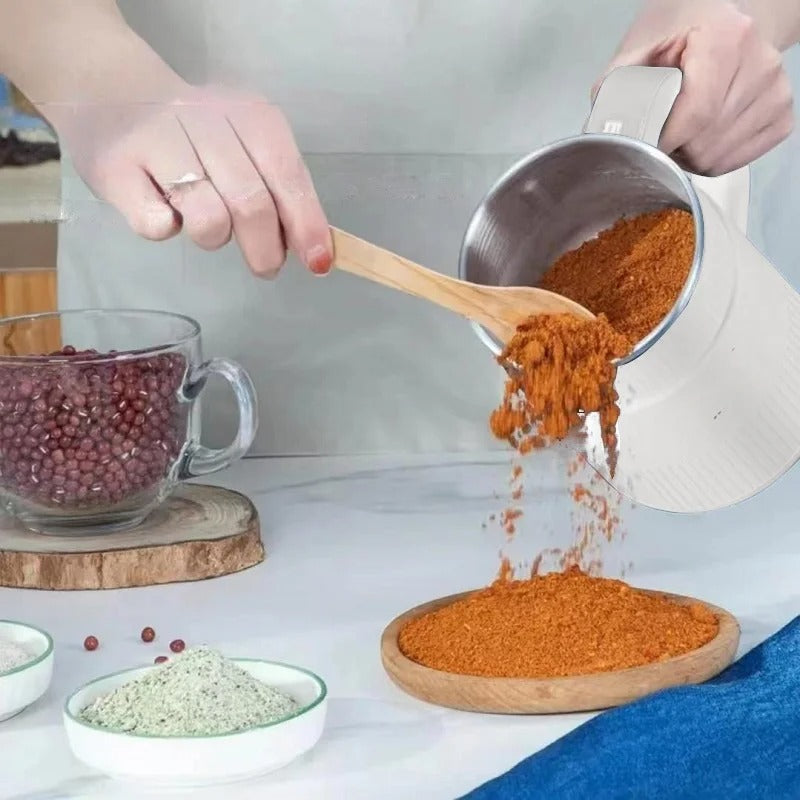 Elektrisk Kværn – Rustfrit Stål, Kompakt Design til Kaffe, Korn og Krydderier i Køkkenet