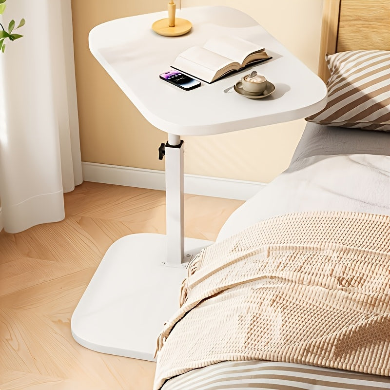 Adjustable side table – Wood and Metal, Modern Design for the Living Room or Bedroom