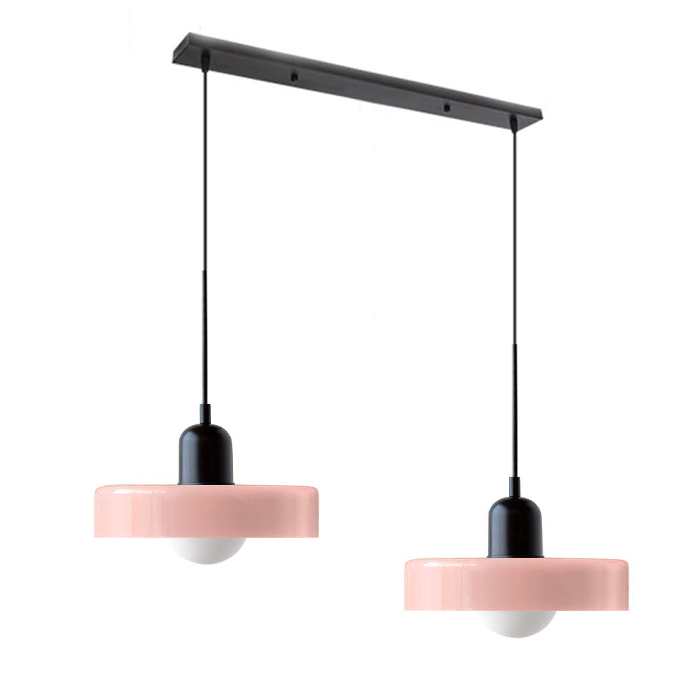 Double Pendant Lamp – Modern Glass Design Lamp with Two Light Sources for Dining Table or Living Room