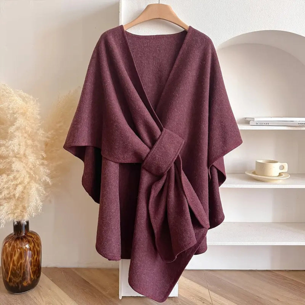 Poncho – Blød Mikrofiber, Chic og Vindafvisende til Efterårs- og Vinteroutfits