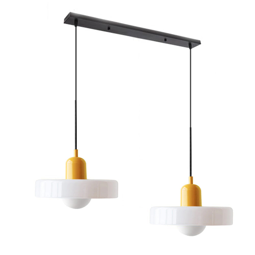 Double Pendant Lamp – Modern Glass Design Lamp with Two Light Sources for Dining Table or Living Room