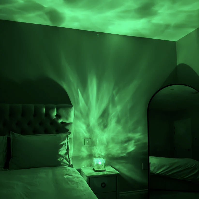 Ocean projector lamp – compact, modern design for relaxation and bedroom decoration