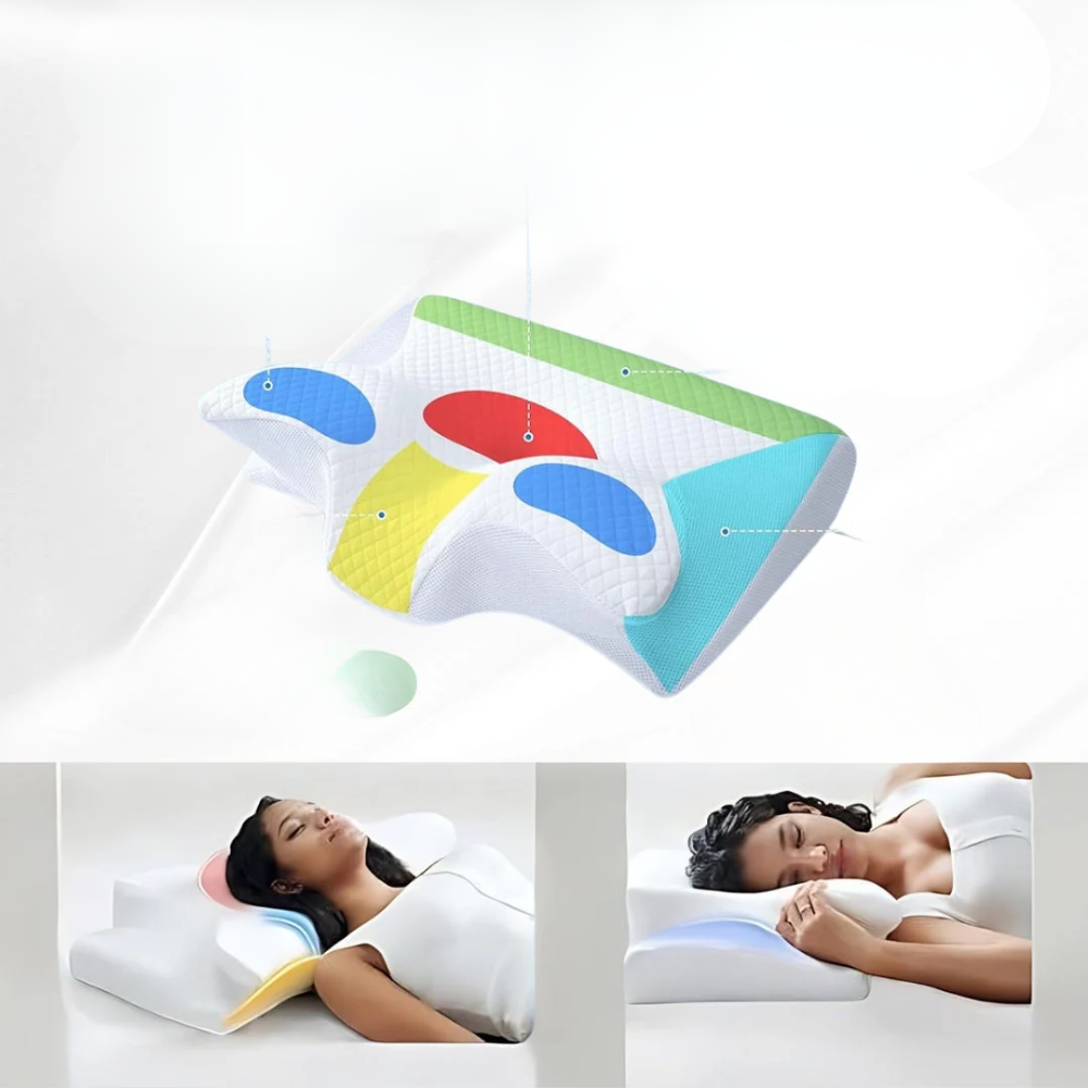 Orthopedic Pillow – Viscoelastic Foam, Ergonomic Design for Bedroom and Neck Pain Relief