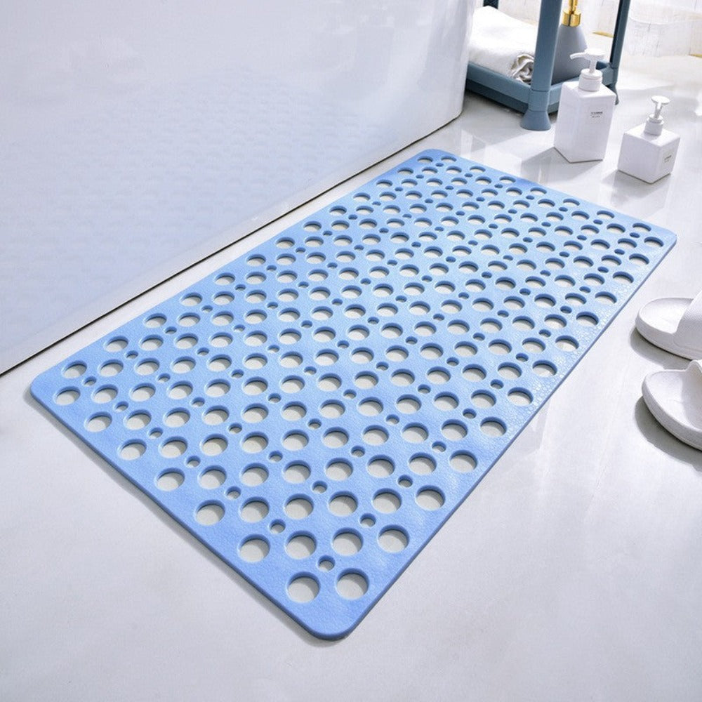 Anti-slip Brush Mat – PVC, White with Suction Cups for Safety and Hygiene in the Bathroom