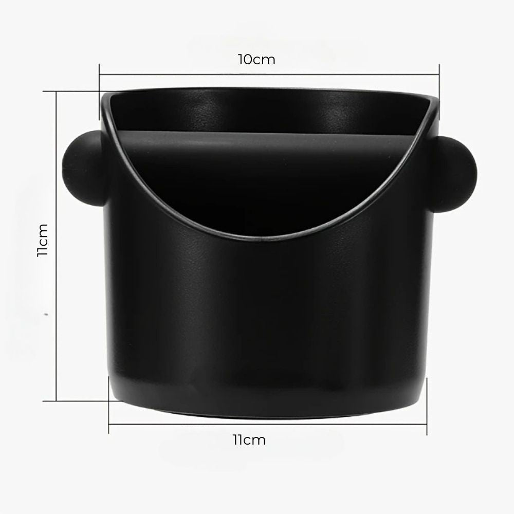 Coffee Knock Box – Black ABS, Modern Design for Home Barista or Café Decoration