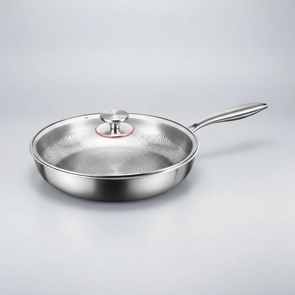 Titanium Stegepande – Håndhamret, Non-stick belægning til Induktionskogere og Daglig Madlavning