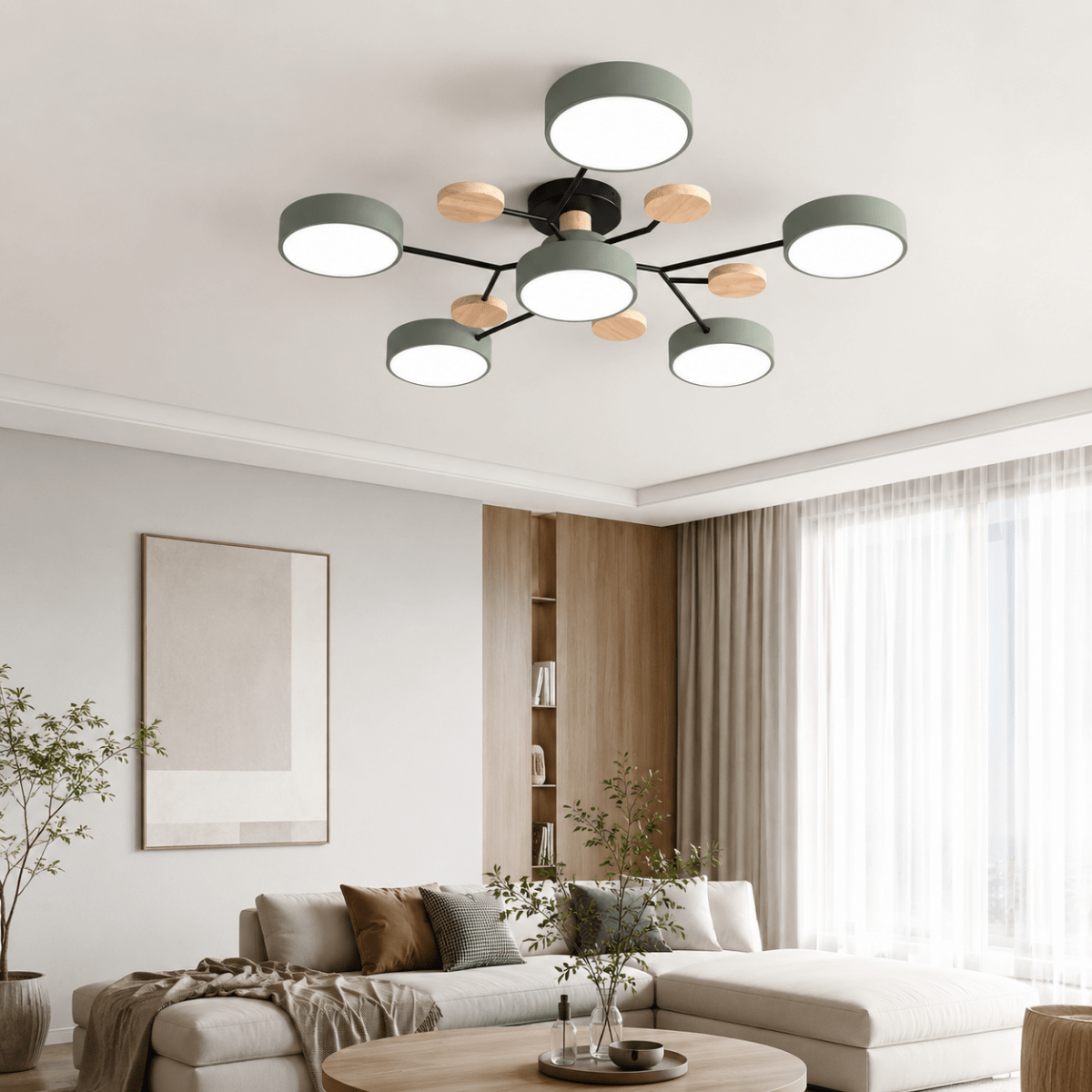 Loftlampe LED Rund Minimalistisk Design – 4/5/6 Kupler