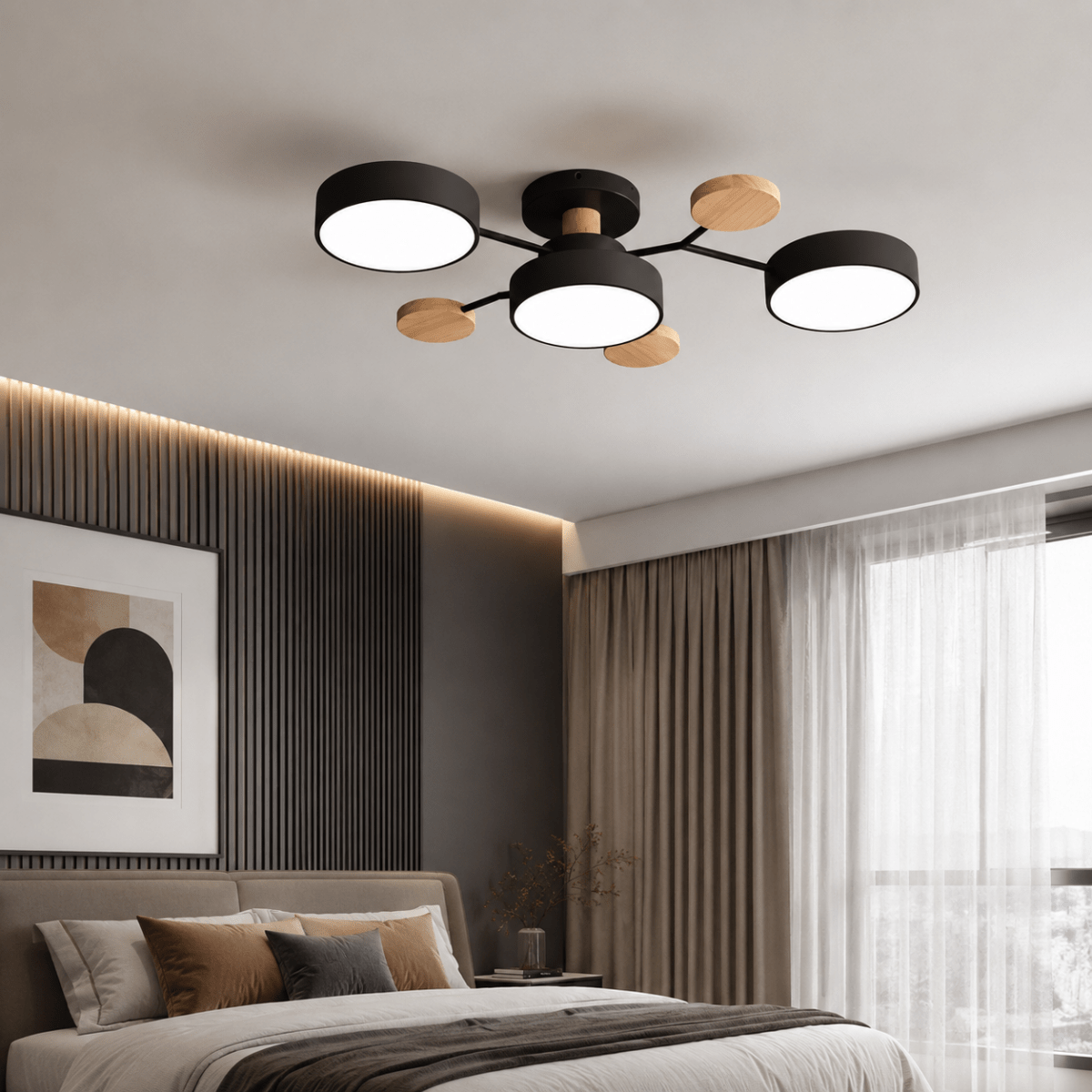 Loftlampe LED Rund Minimalistisk Design – 4/5/6 Kupler