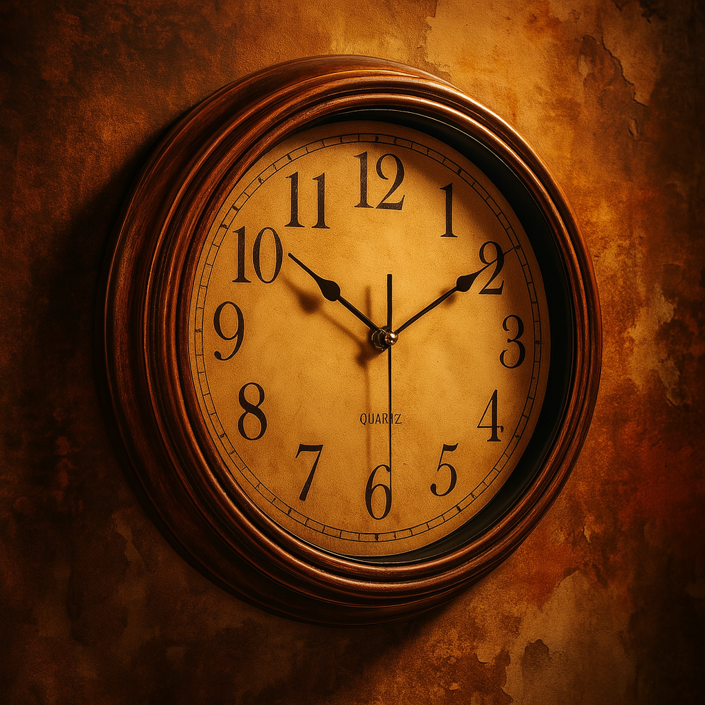 Wall clock – Brown, Timeless Design for Living Room, Kitchen or Office