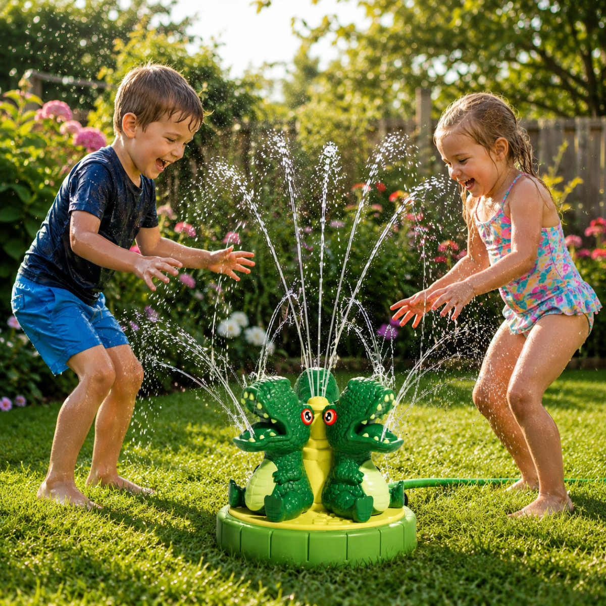 Dinosaur Water Sprinkler – Interactive Garden Toy for Refreshing Summer Fun Outdoors