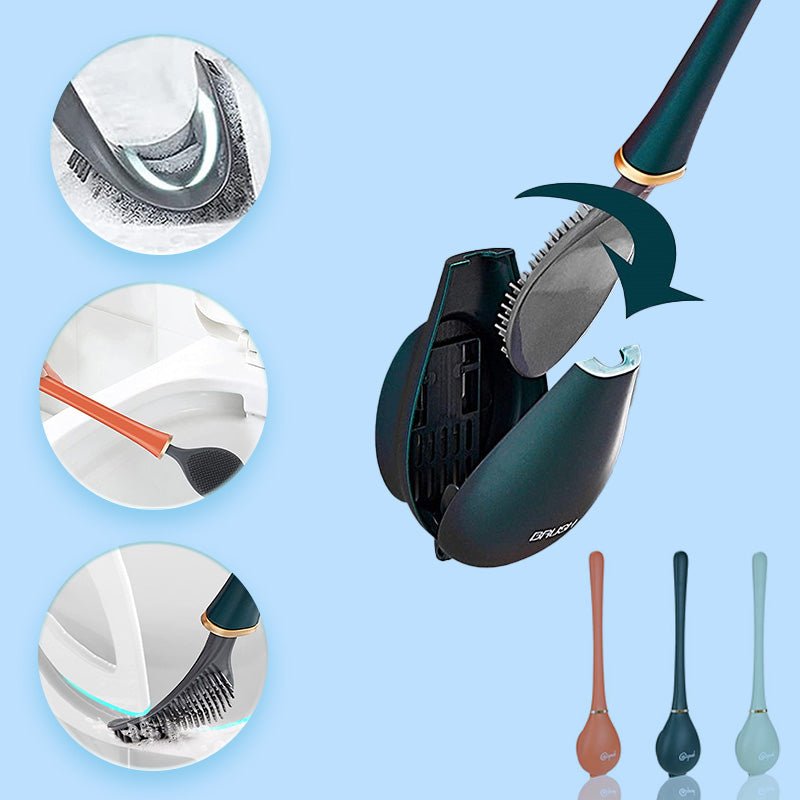 Silicone Toiletbørste med Vægholder – Moderne Design til Hygiejnisk Badeværelsesbrug