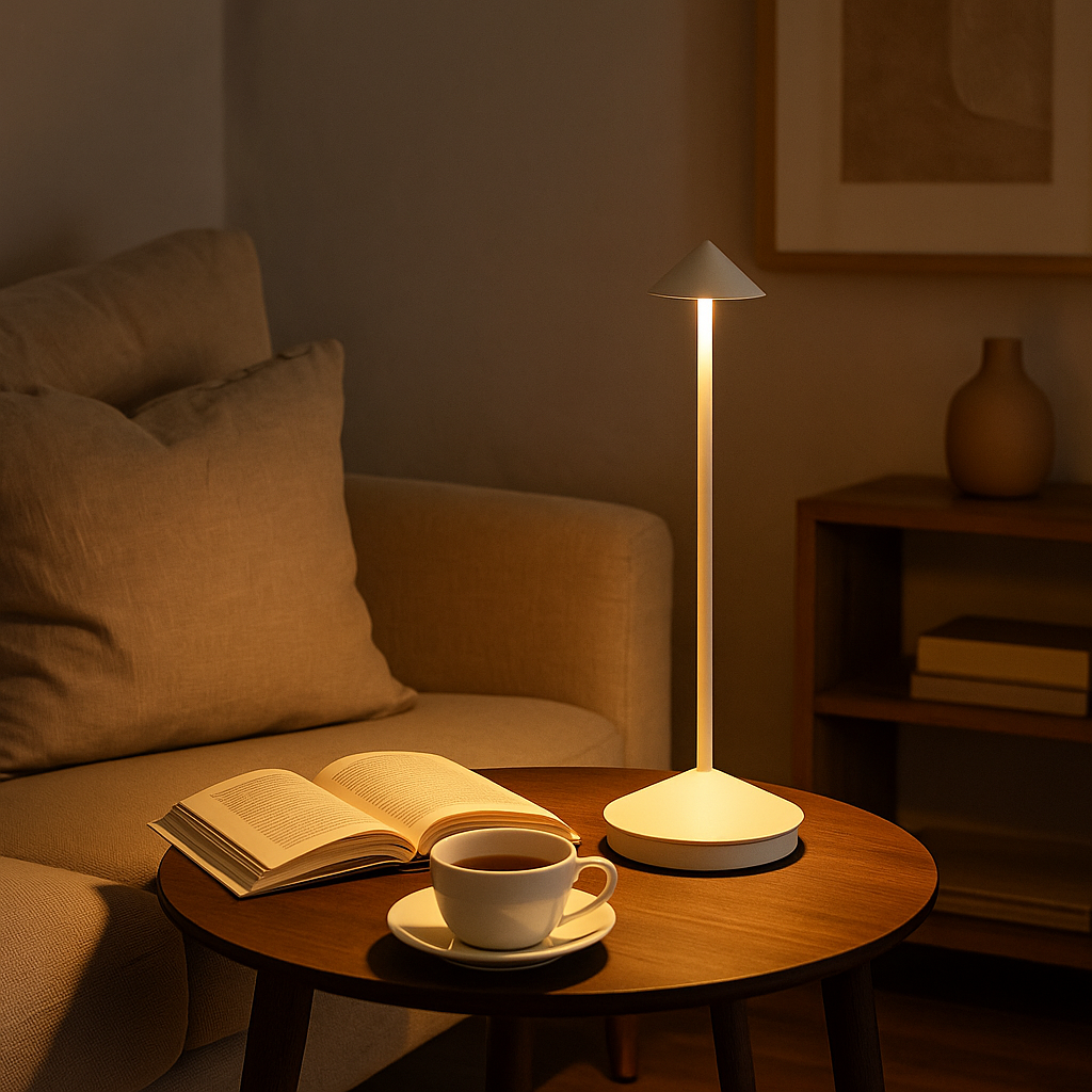 Genopladelig Bordlampe Trådløs - Dæmpbar Touch-lampe Ude og Inde