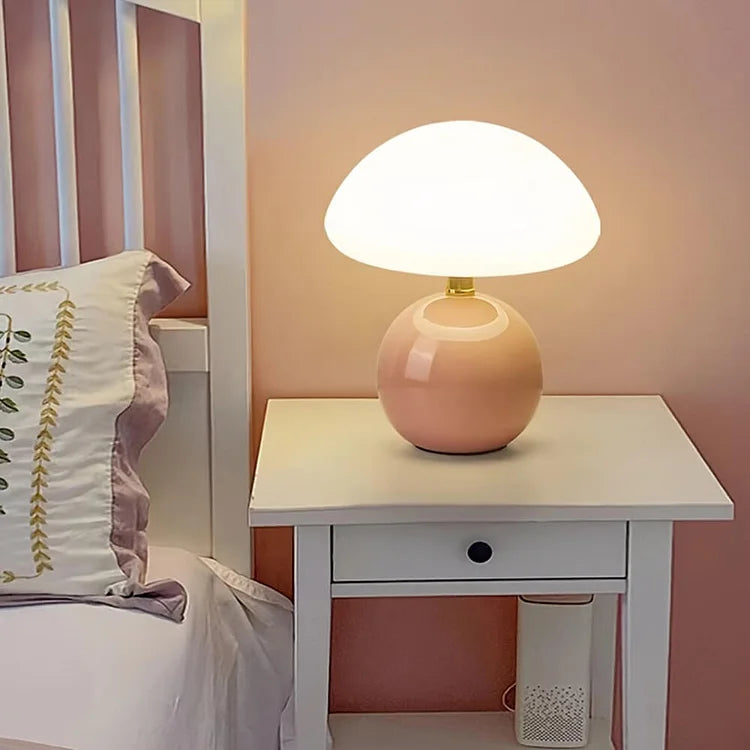 Champignon Bordlampe i Keramik – LED med 3 Lystoner