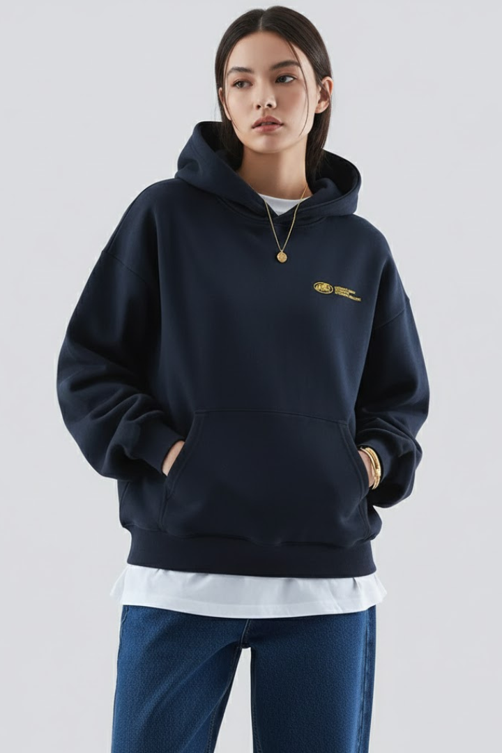 Dame Hoodie med Fronttryk og Pullover Design
