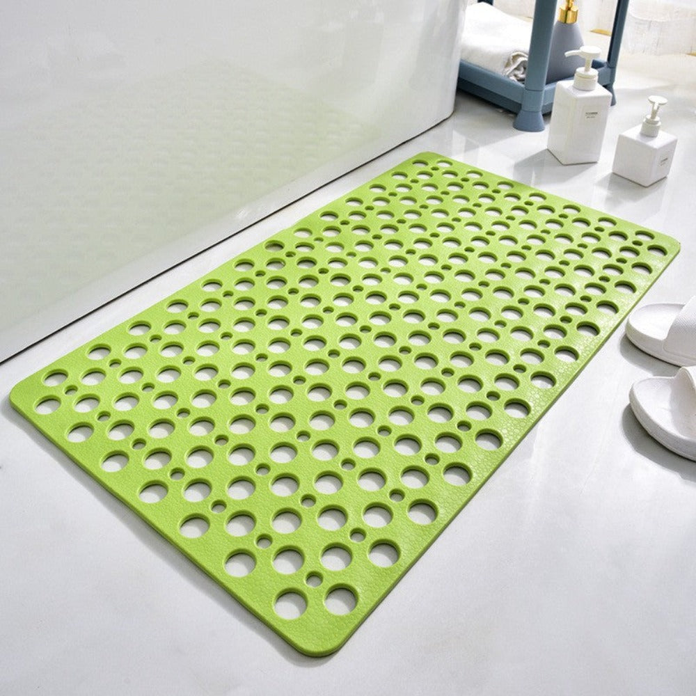 Anti-slip Brush Mat – PVC, White with Suction Cups for Safety and Hygiene in the Bathroom