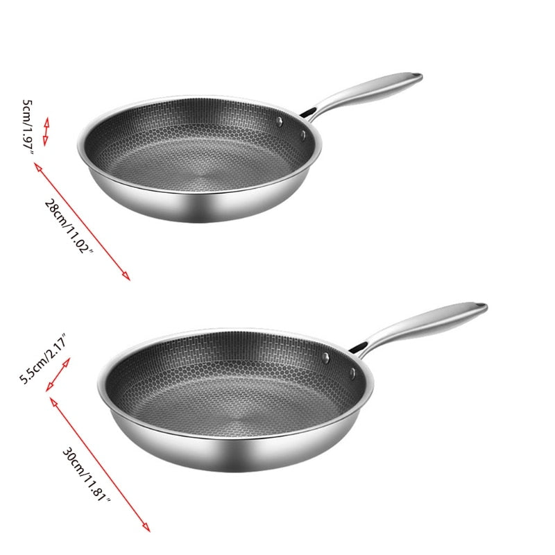 RVS Frying Pan – Non-Stick, Ergonomic Design for Easy Cooking in the Kitchen