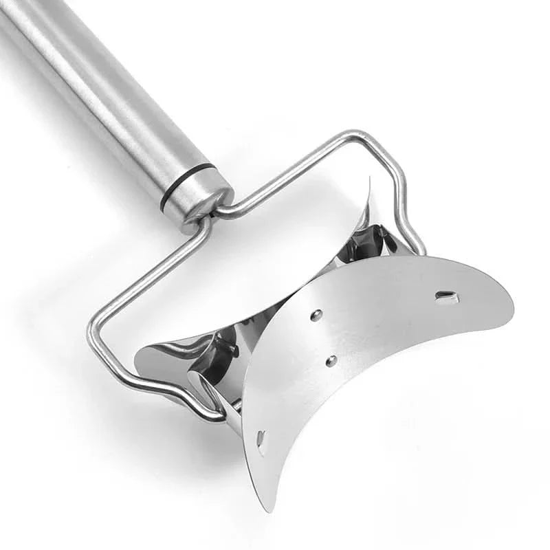 Dumpling Tool – Stainless Steel with Handle and Rolling Function for Easy Shaping of Dumplings and Pasta Sauce in the Kitchen