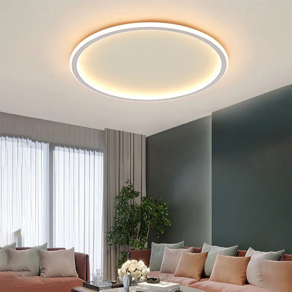 LED Attic Lamp – Nordic design, round, black or white for living room or bedroom