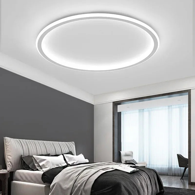 LED Attic Lamp – Nordic design, round, black or white for living room or bedroom