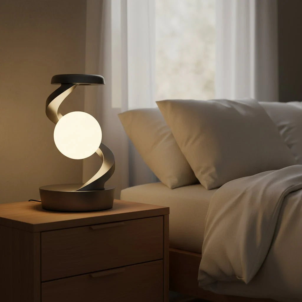 Svævende Lampe – Moderne Design med RGB Belysning og Gestusbetjening til Stue eller Soveværelse