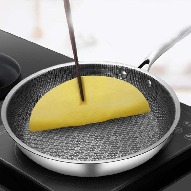 RVS Frying Pan – Non-Stick, Ergonomic Design for Easy Cooking in the Kitchen