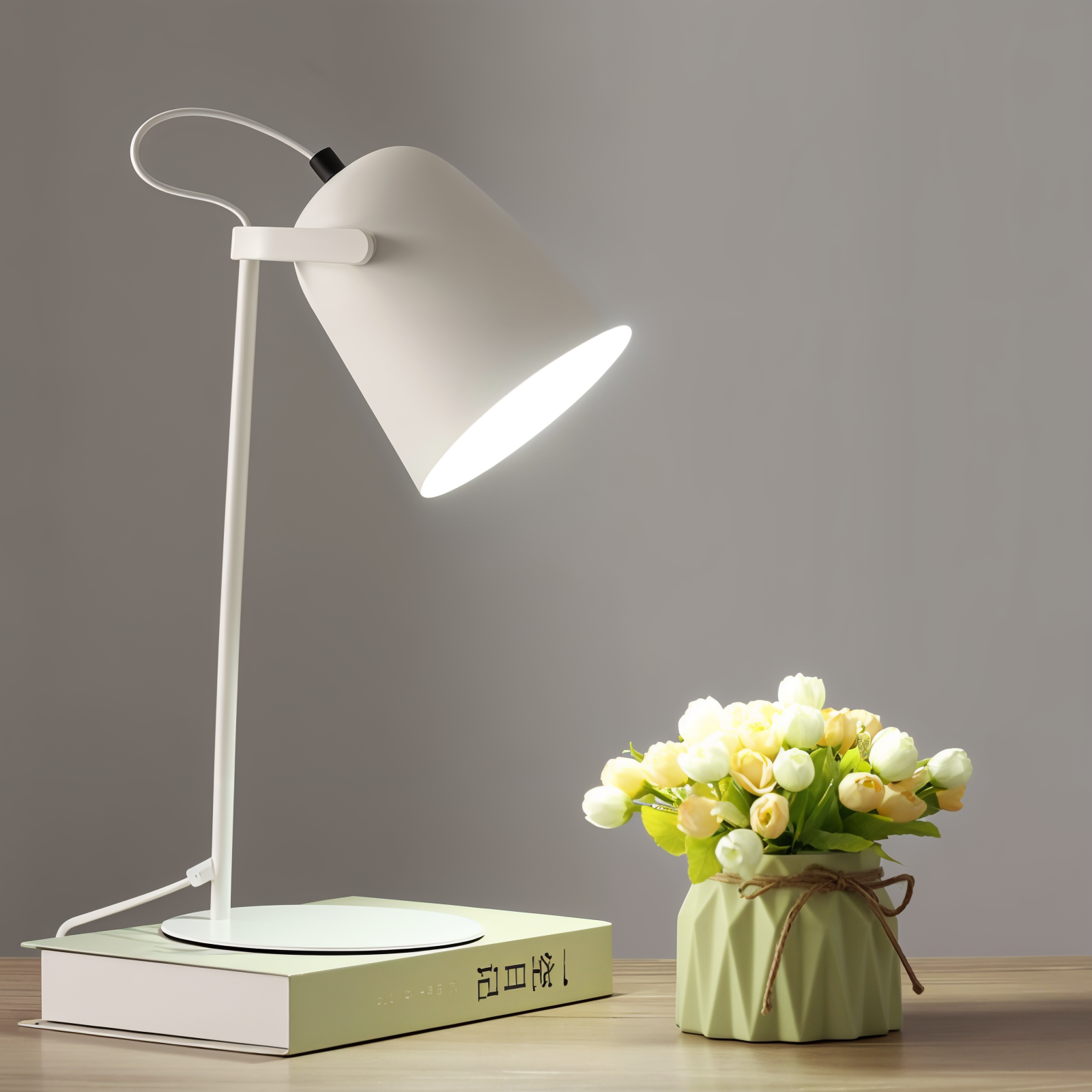 Bordlampe Skandinavisk Design – Justerbar Arm i Farverigt Macaron-Look