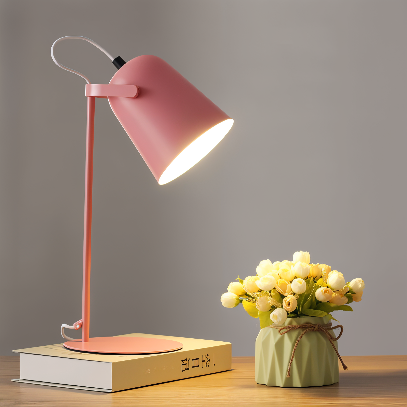 Bordlampe Skandinavisk Design – Justerbar Arm i Farverigt Macaron-Look