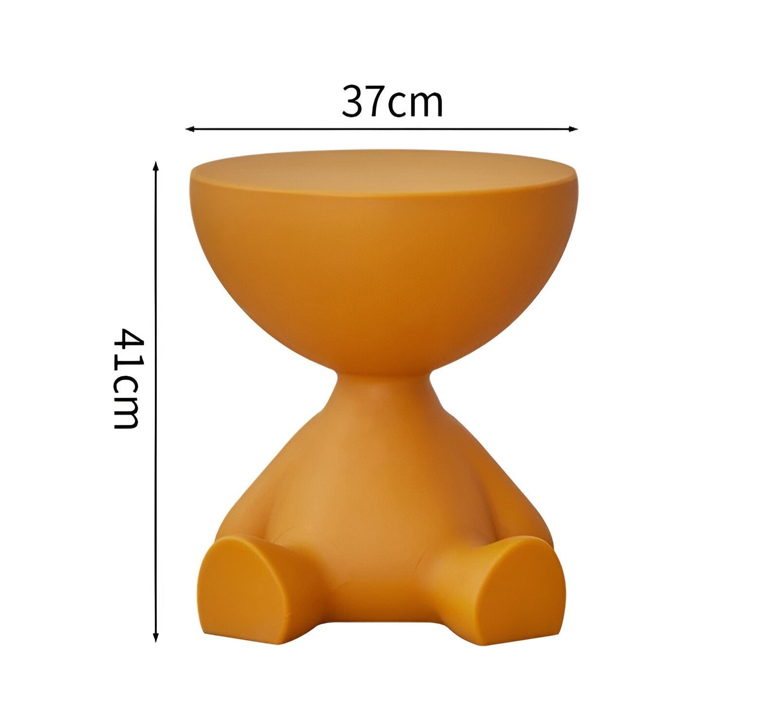 Round low table – black plastic, timeless design for living room or sitting room