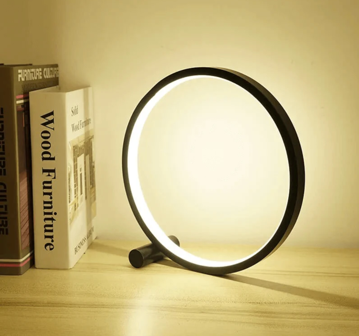 LED-bordlampe – aluminium og akryl, minimalistisk design med dæmpbar touch-betjening til stue eller kontor