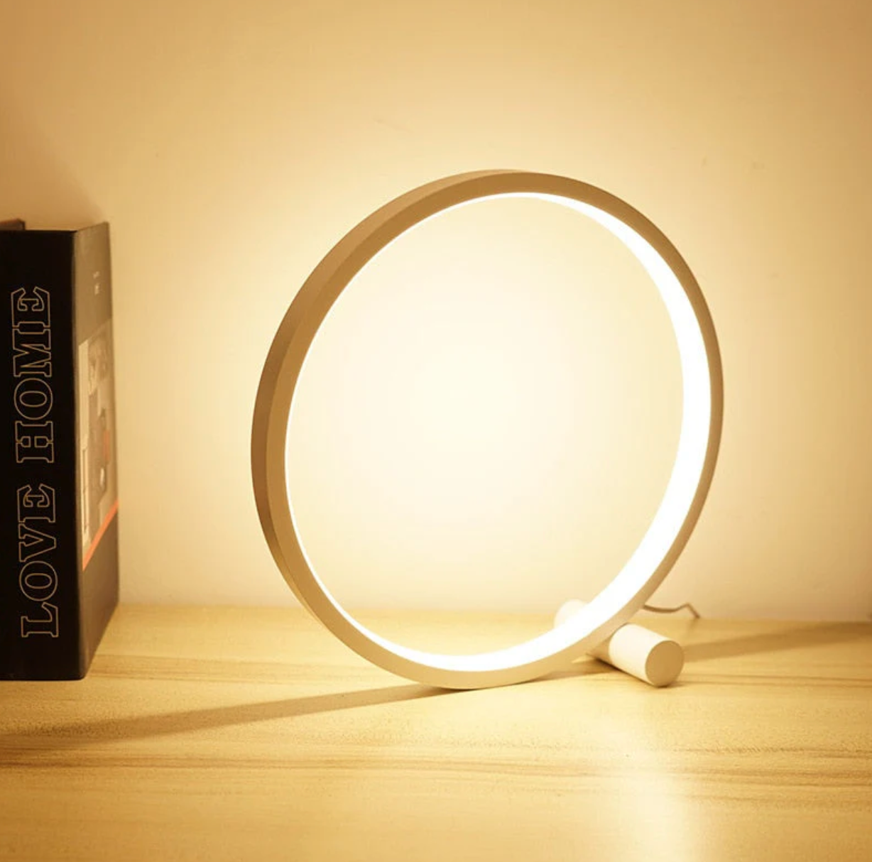 LED-bordlampe – aluminium og akryl, minimalistisk design med dæmpbar touch-betjening til stue eller kontor