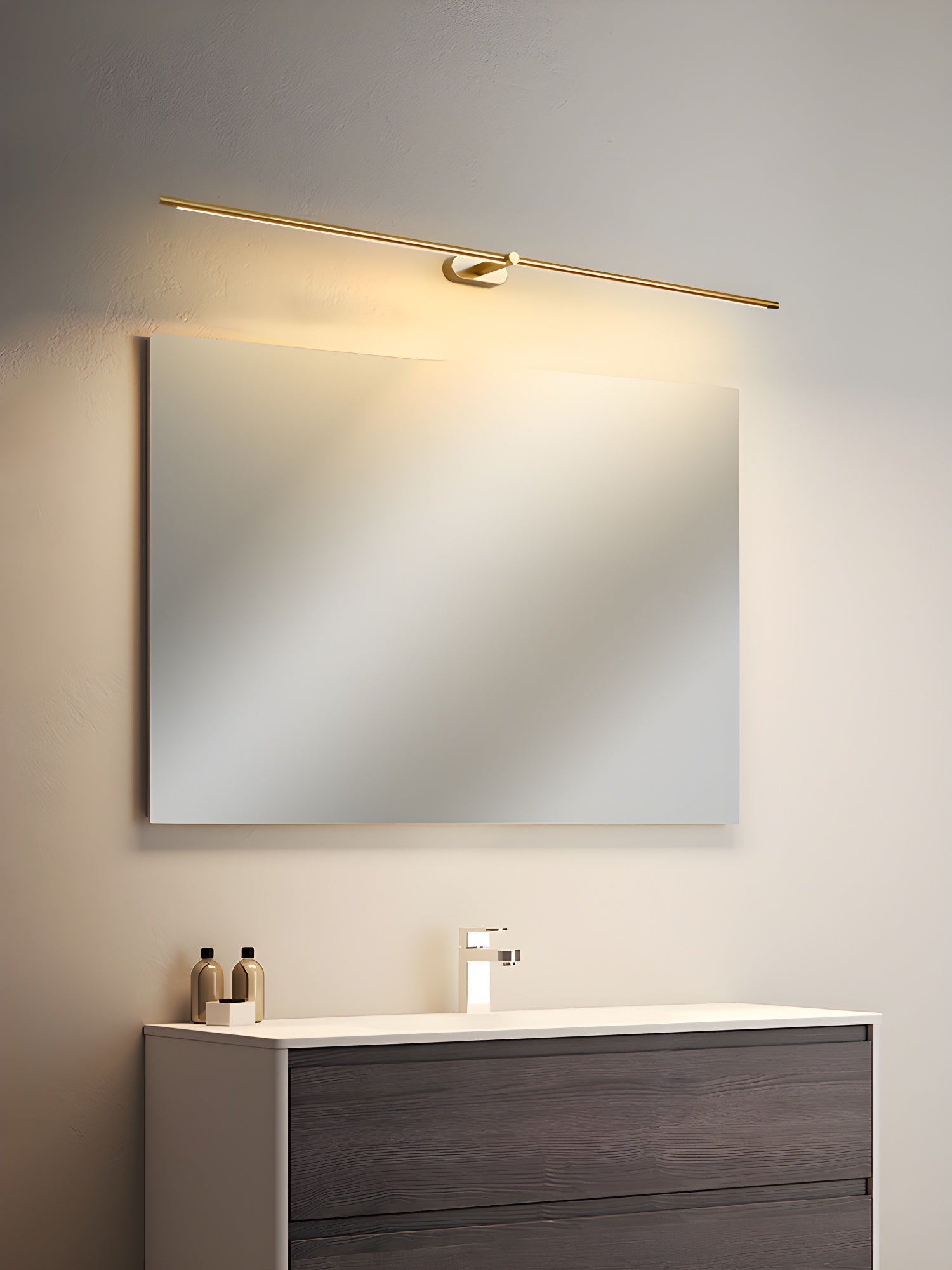 Wireless LED Wall Lamp – Aluminum, Minimalist Design for Living Room, Bedroom, or Office