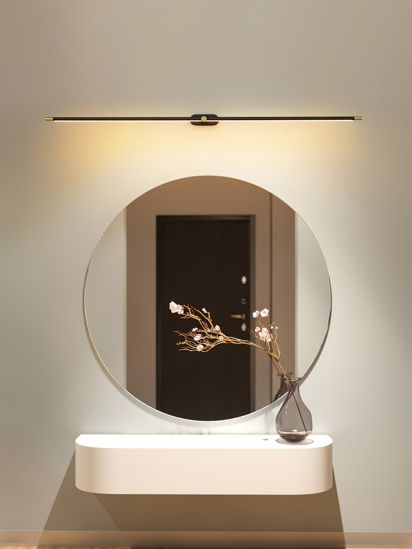Wireless LED Wall Lamp – Aluminum, Minimalist Design for Living Room, Bedroom, or Office