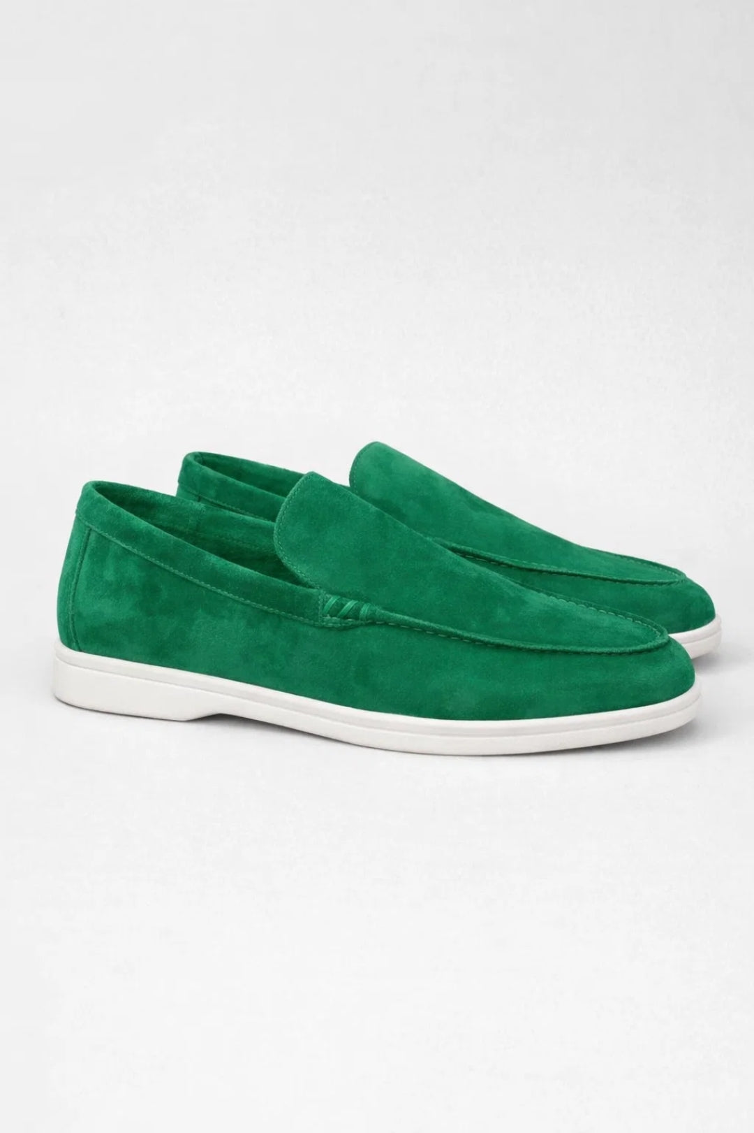 Herre Loafers Slip-On med Hvid Sål og Blød Foring
