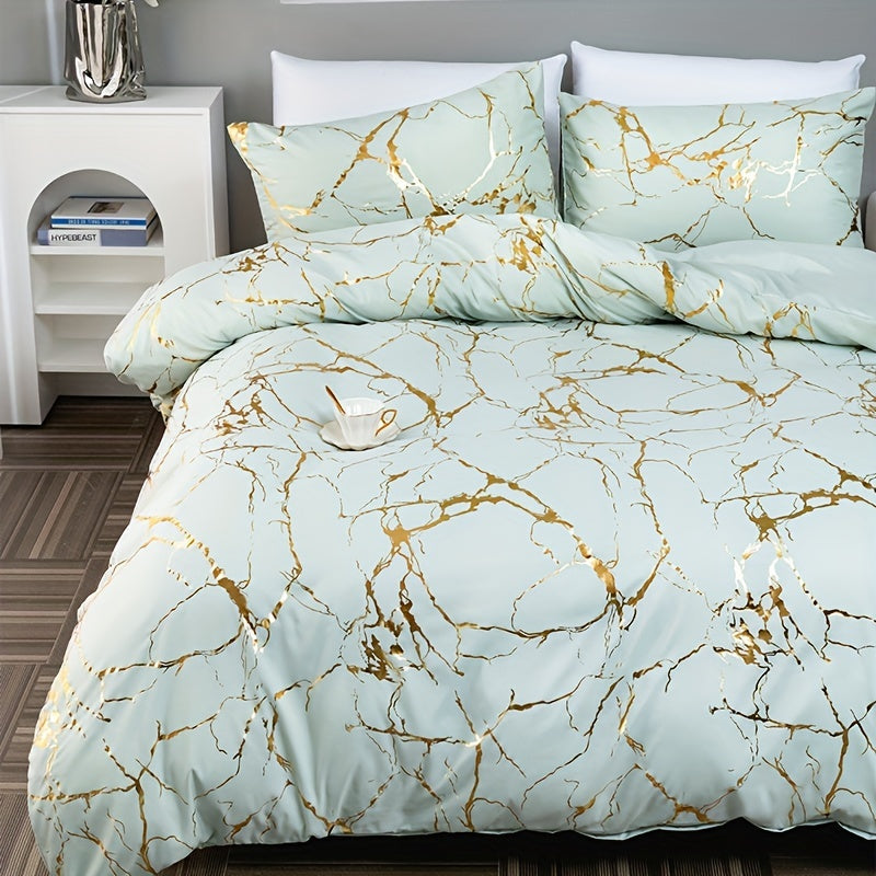 Marble Duvet Cover – Soft and Breathable, Elegant Design for Bedroom Decor