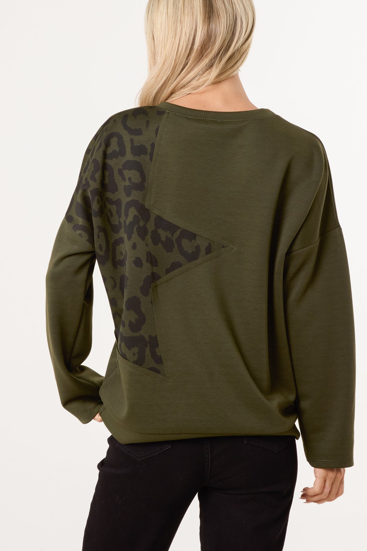 Dame Trøje med Nitter og Stjernedetaljer - Strikket Pullover