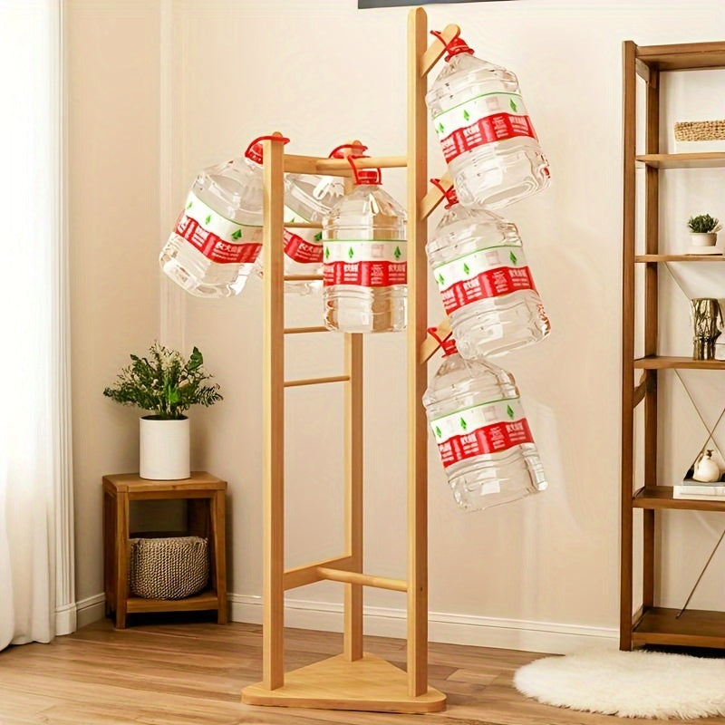 Bamboo Clothes Rack – Sturdy, Decorative with Shelf and Hooks for Hallway, Bedroom or Guesthouse